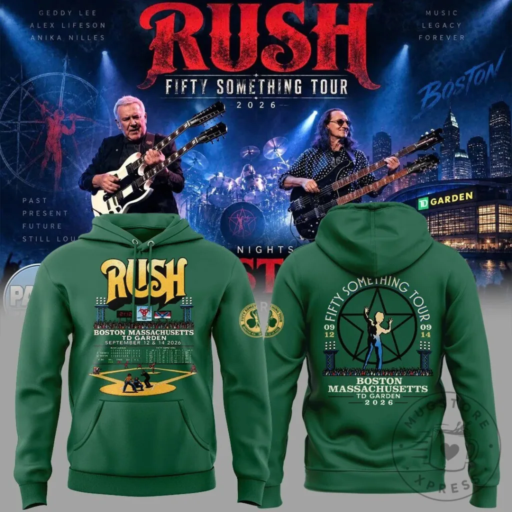 Boston TD Garden 2026 Hoodie - Rush Fifty Something Tour