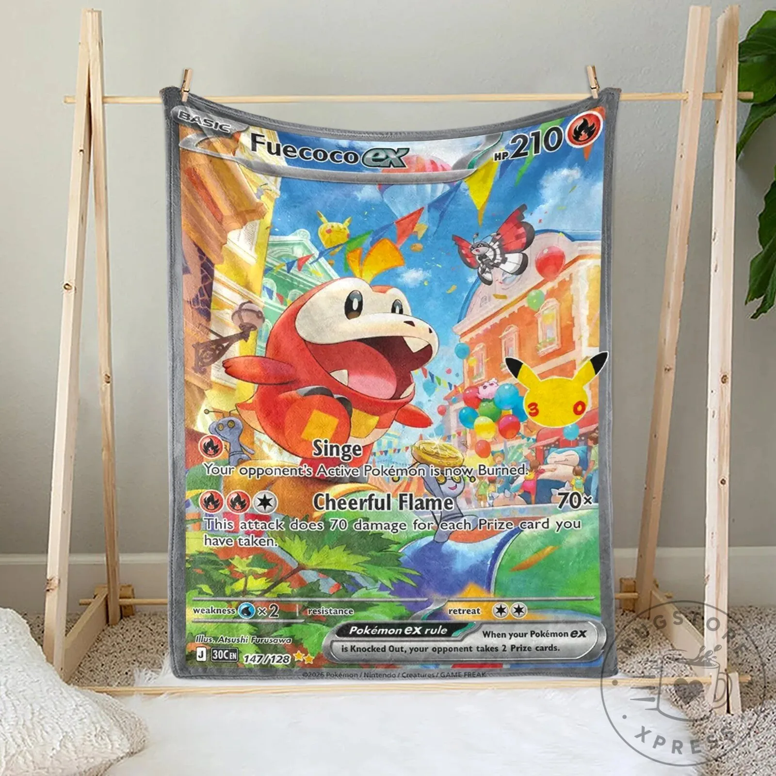 Pokemon Fuecoco Ex Cheerful Flame Trading Card Game Blanket 8 Pokemon Fuecoco Ex Cheerful Flame Trading Card Game Blanket