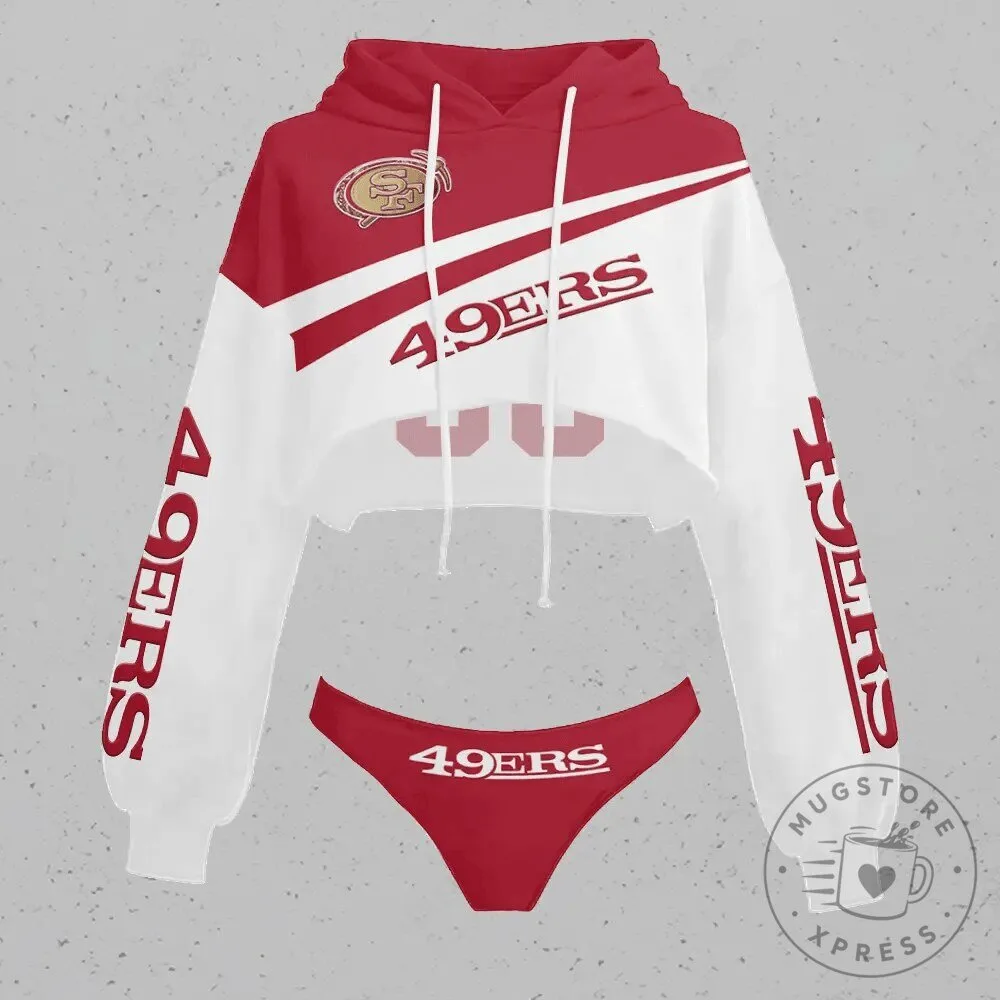 San Francisco 49ers Women's Cropped Hoodie