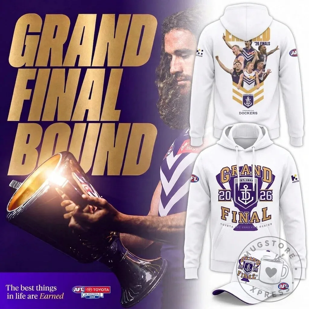 Fremantle Dockers 2026 Grand Final White Hoodie