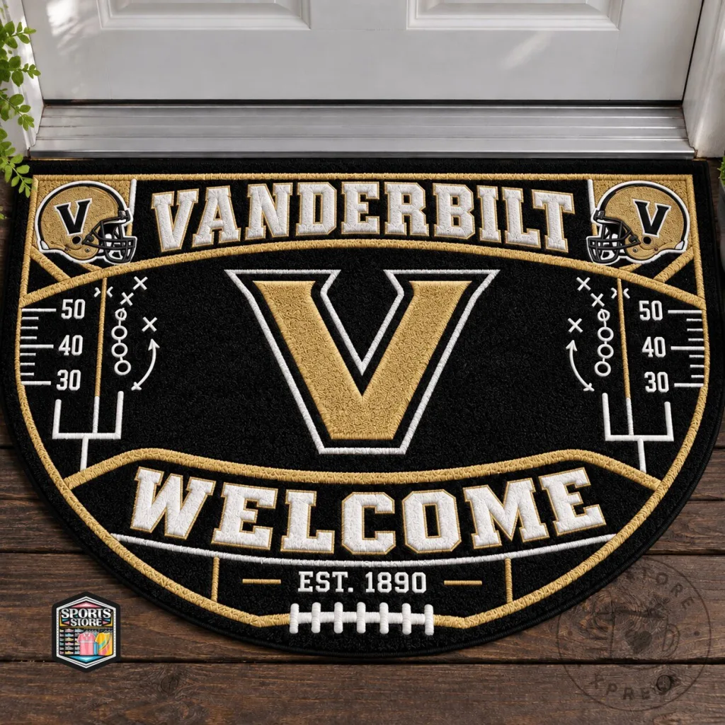 Vanderbilt Commodores Football Welcome Est. 1890 Doormat Vanderbilt Commodores Football Welcome Est. 1890 Doormat
