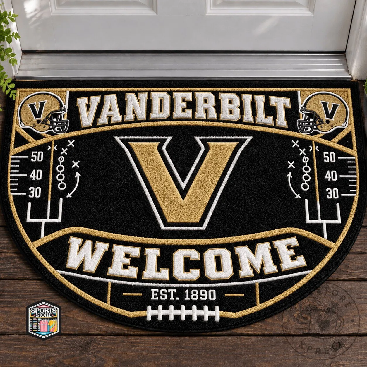 Vanderbilt Commodores Football Welcome Est. 1890 Doormat
