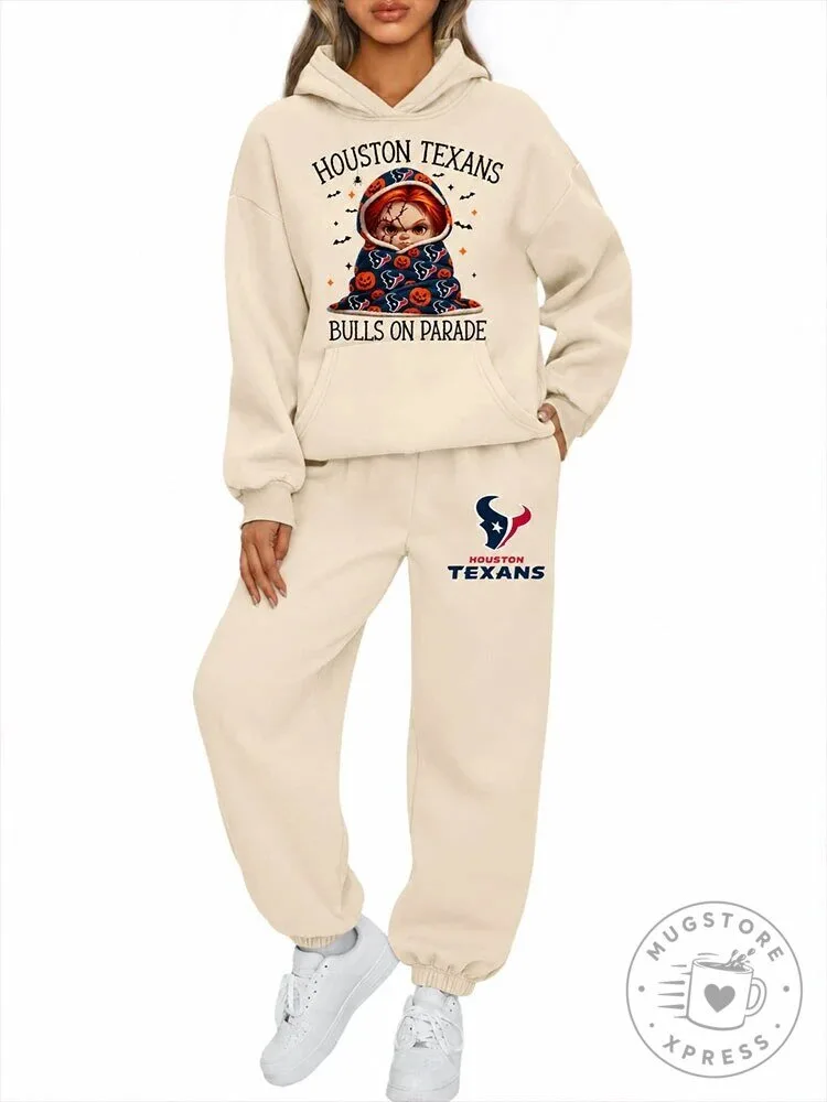 Houston Texans Chucky Bulls On Parade Halloween Hoodie