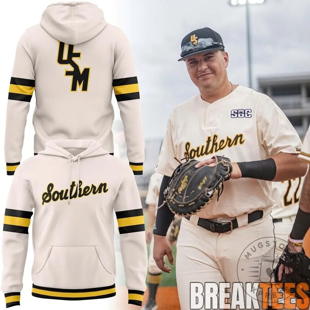 Southern Miss Golden Eagles Throwback Baseball Uniform Hoodie 3 Southern Miss Golden Eagles Throwback Baseball Uniform Hoodie