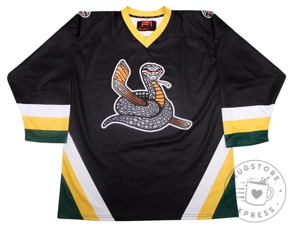 Monroe Moccasins 1997-1998 Vintage Hockey Jersey with Snake Logo