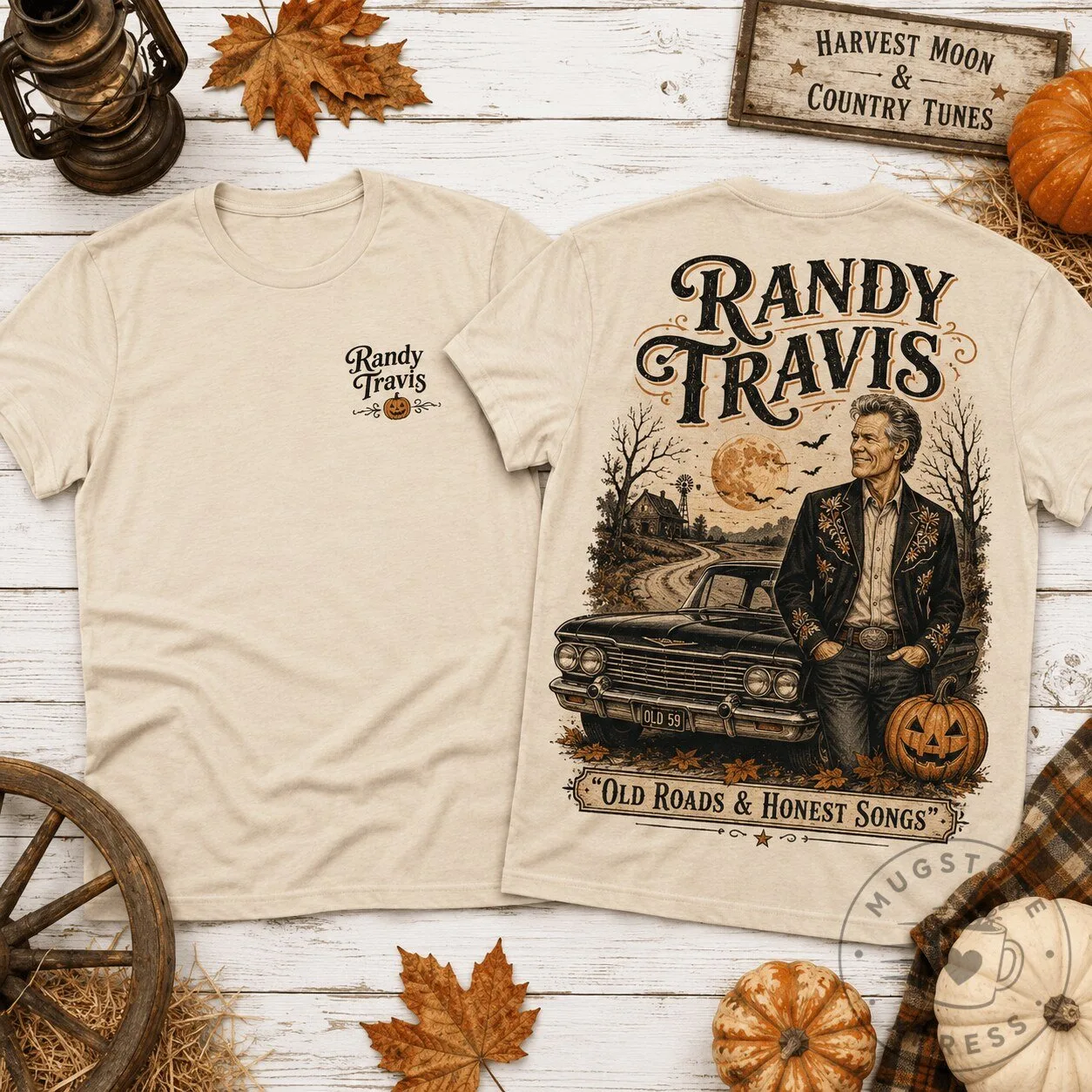 Randy Travis Harvest Moon Old Roads and Honest Songs T-Shirt