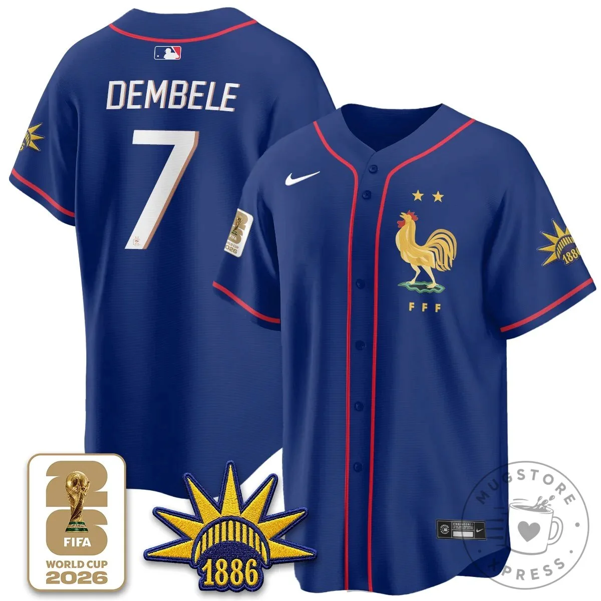 France Soccer National Team Kylian Mbappe Baseball Jersey 14 France Soccer National Team Kylian Mbappe Baseball Jersey