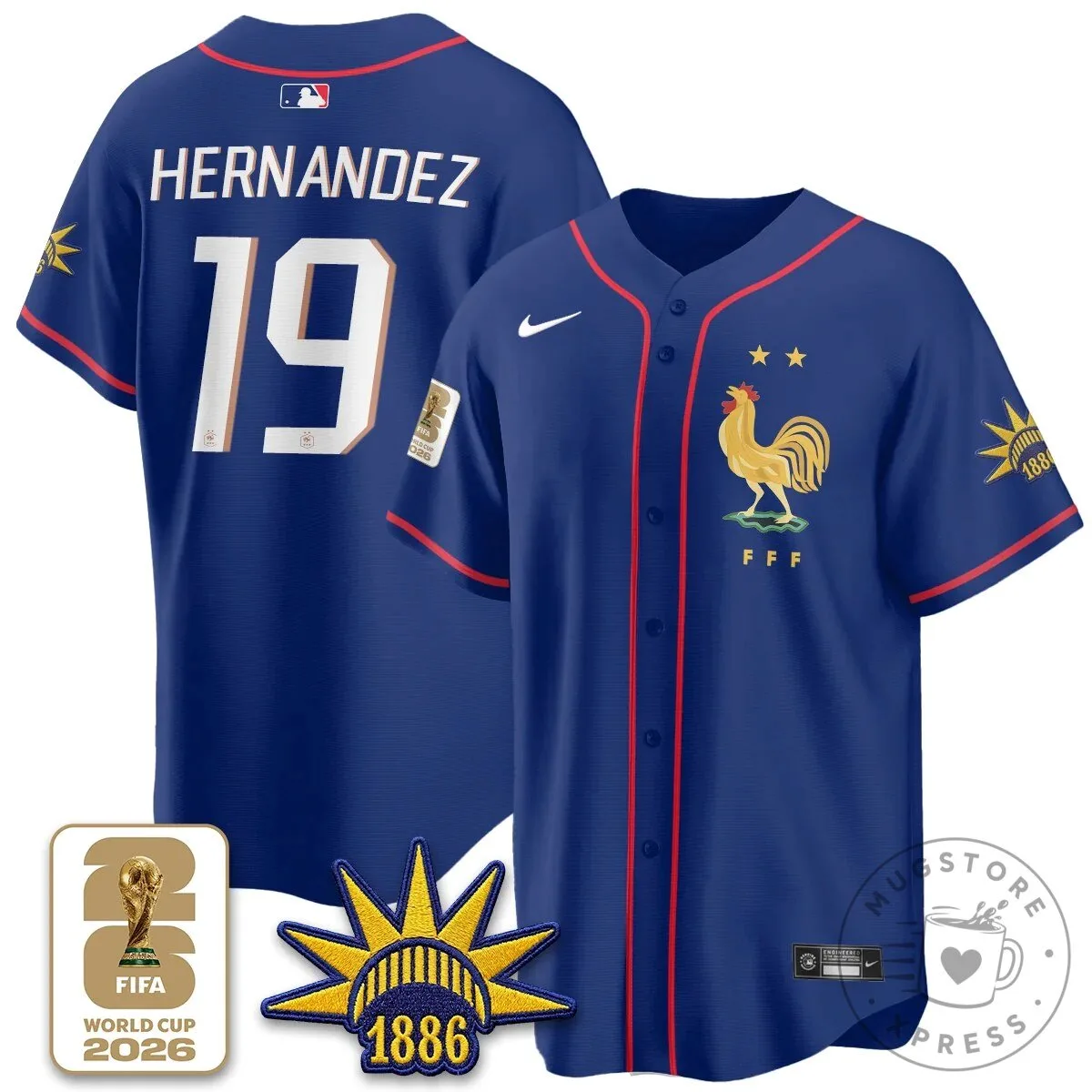 France Soccer National Team Kylian Mbappe Baseball Jersey 18 France Soccer National Team Kylian Mbappe Baseball Jersey