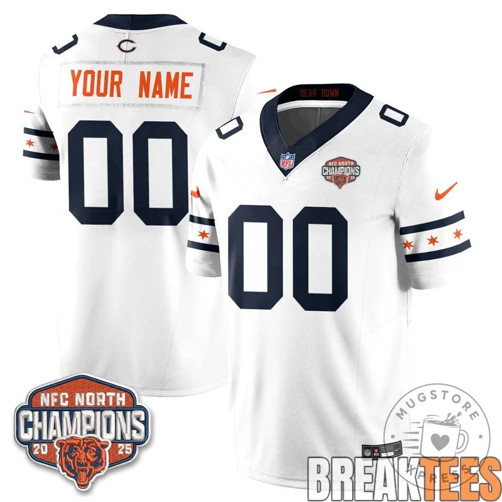 Chicago Bears NFC North Champions 2025 Custom Football Jersey