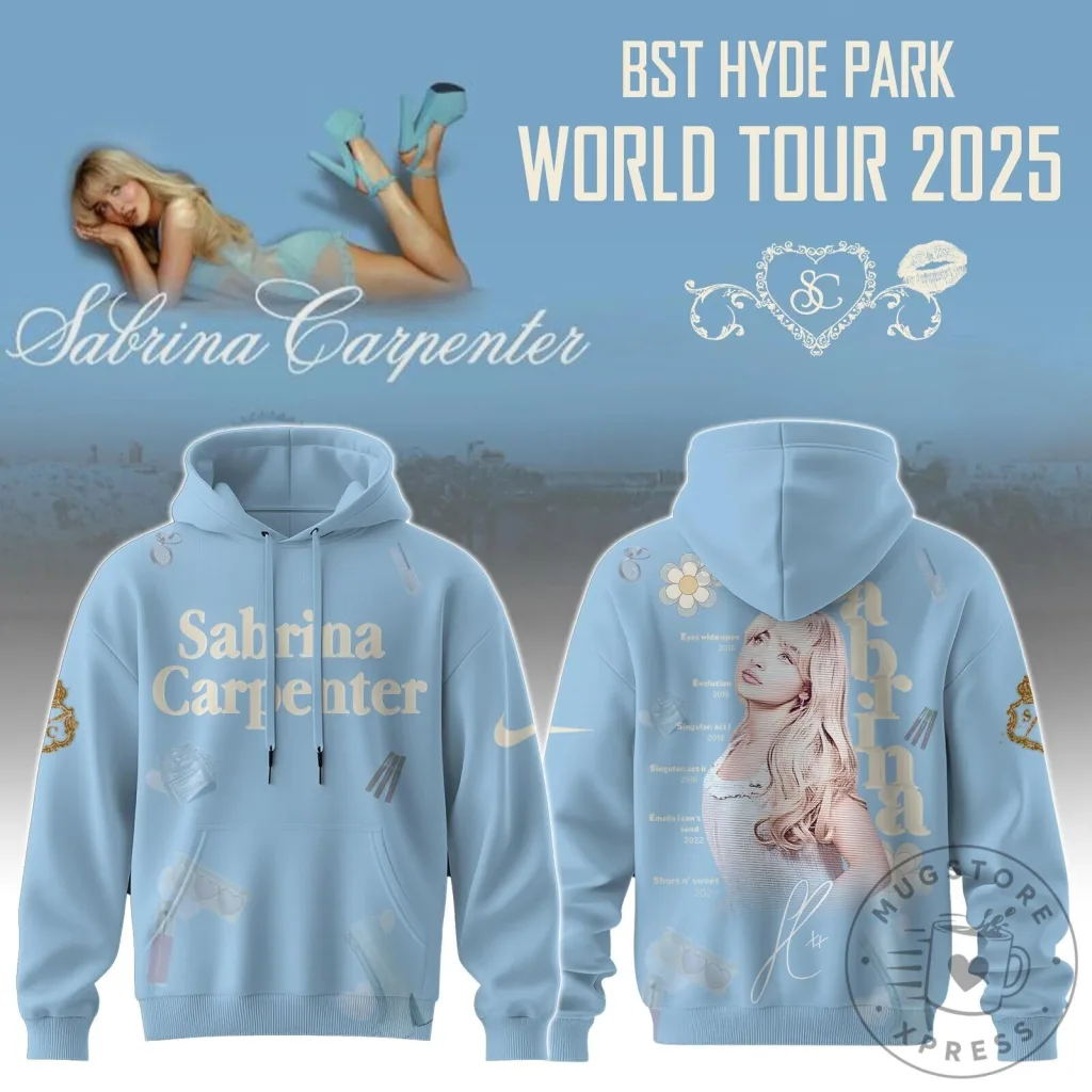Sabrina Carpenter Short N Sweet Tour 2025 World Tour Hoodie Sabrina Carpenter Short N Sweet Tour 2025 World Tour Hoodie