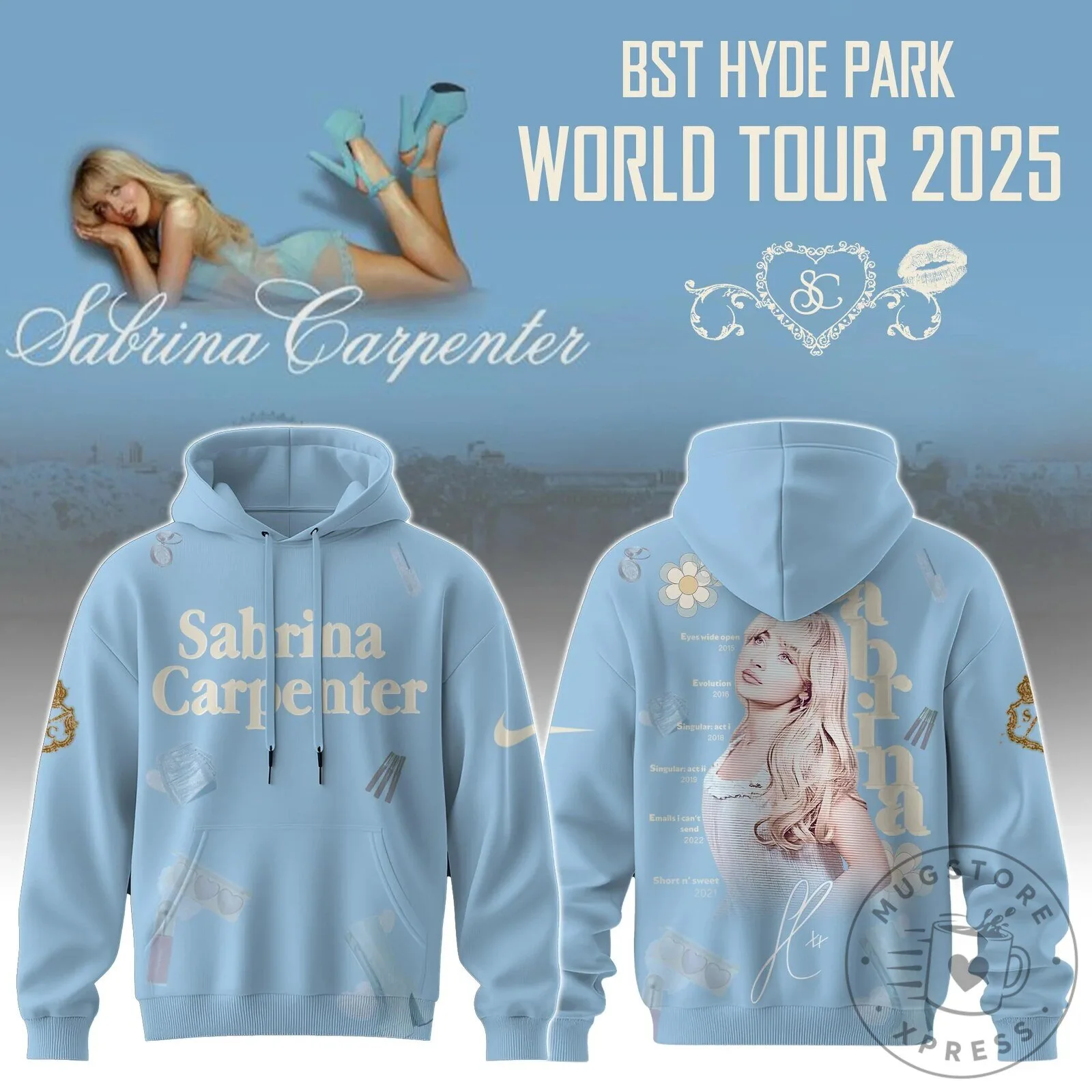Sabrina Carpenter Short N Sweet Tour 2025 World Tour Hoodie