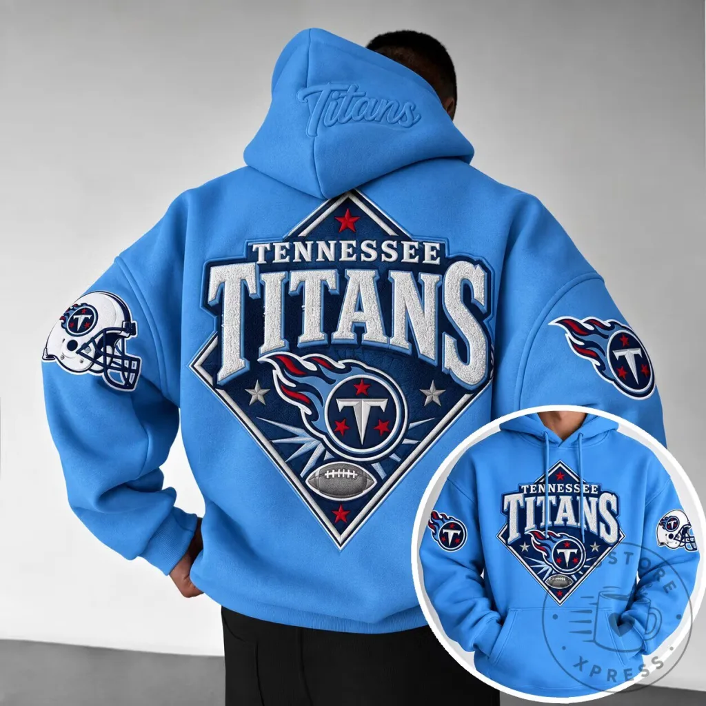 Tennessee Titans National Football League Embroidered Logo Hoodie Tennessee Titans National Football League Embroidered Logo Hoodie