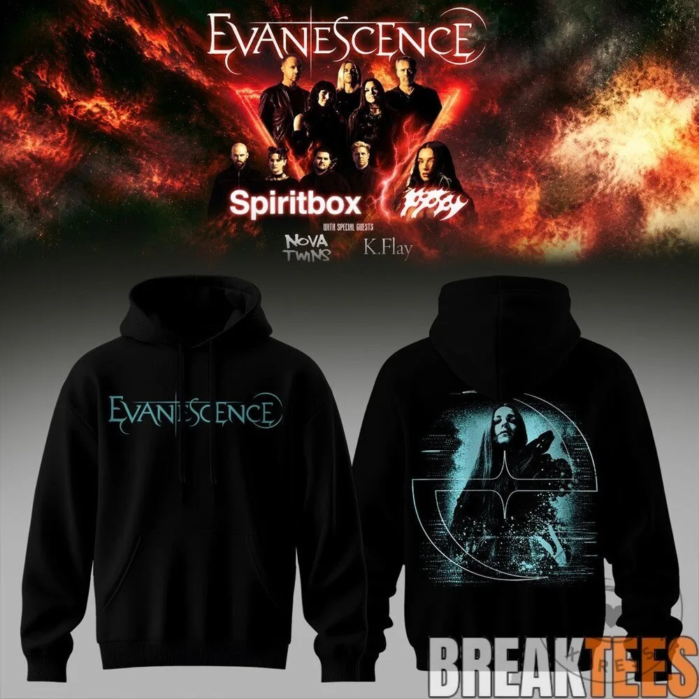 Evanescence Spiritbox Tour 2026 Band Concert Graphic Hoodie