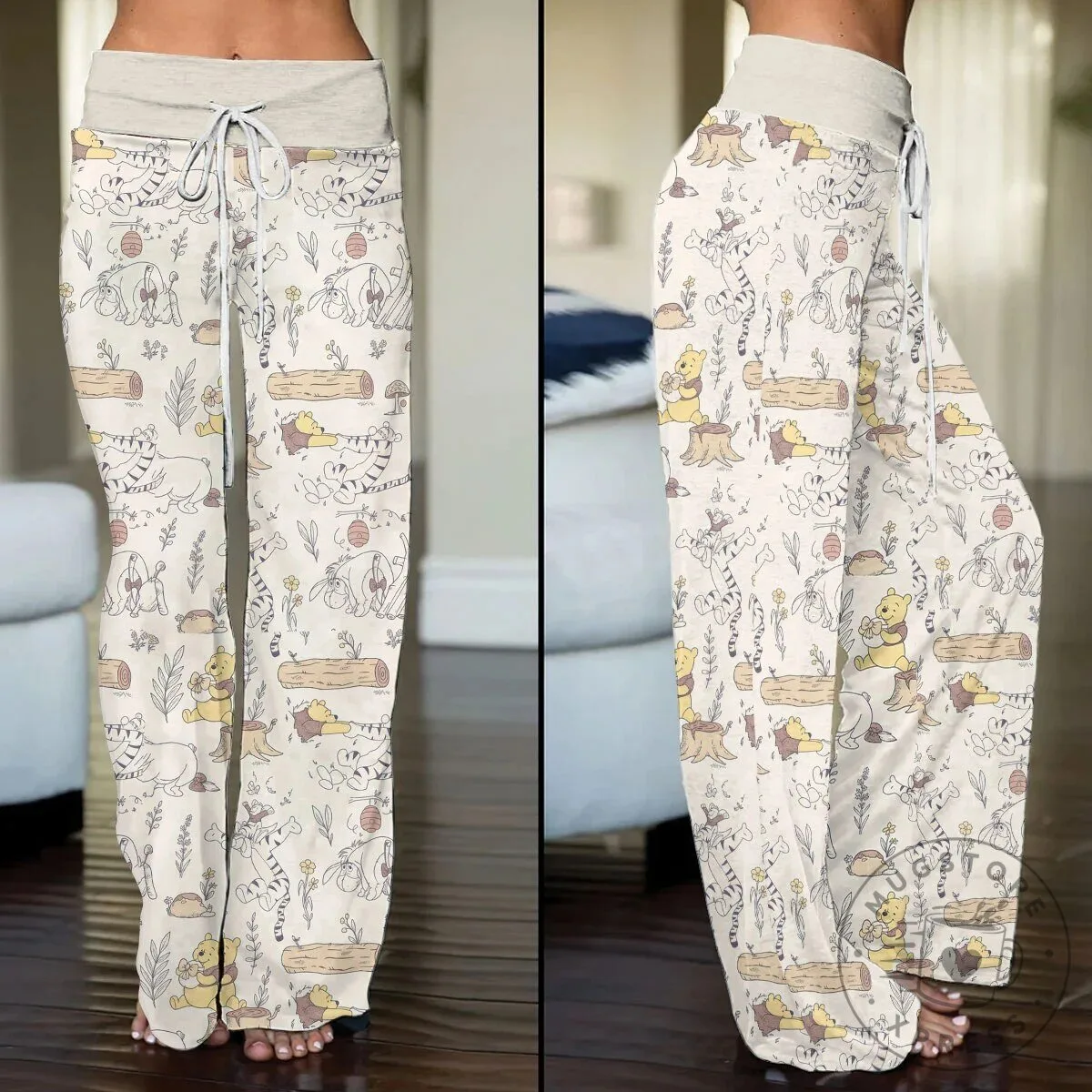 Winnie the Pooh and Friends Patterned Women's Pajama Pants 1 Winnie the Pooh and Friends Patterned Women's Pajama Pants