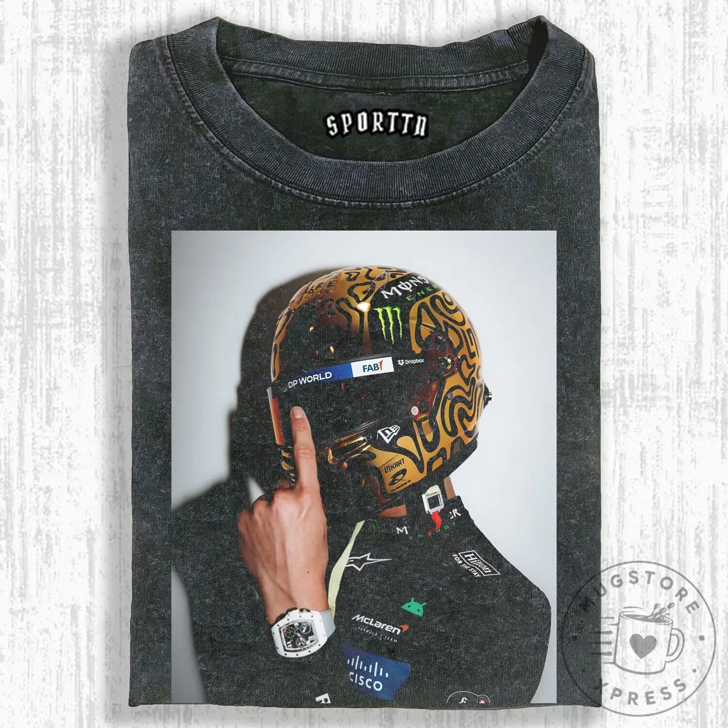 In Memory of Legend Chuck Norris: The Way of the Dragon Pop! 3 Lando Norris McLaren Formula 1 Team Driver T-Shirt