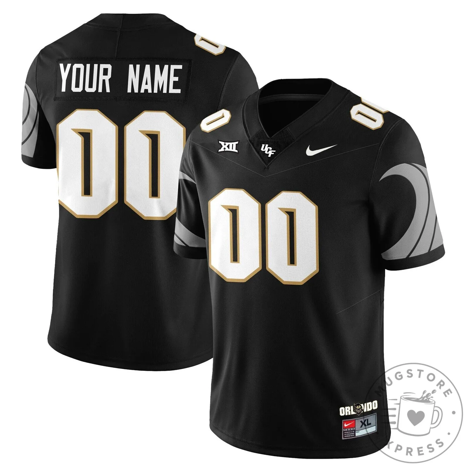 UCF Football Custom Black Core Uniform Stitched Jersey 8 UCF Football Custom Black Core Uniform Stitched Jersey