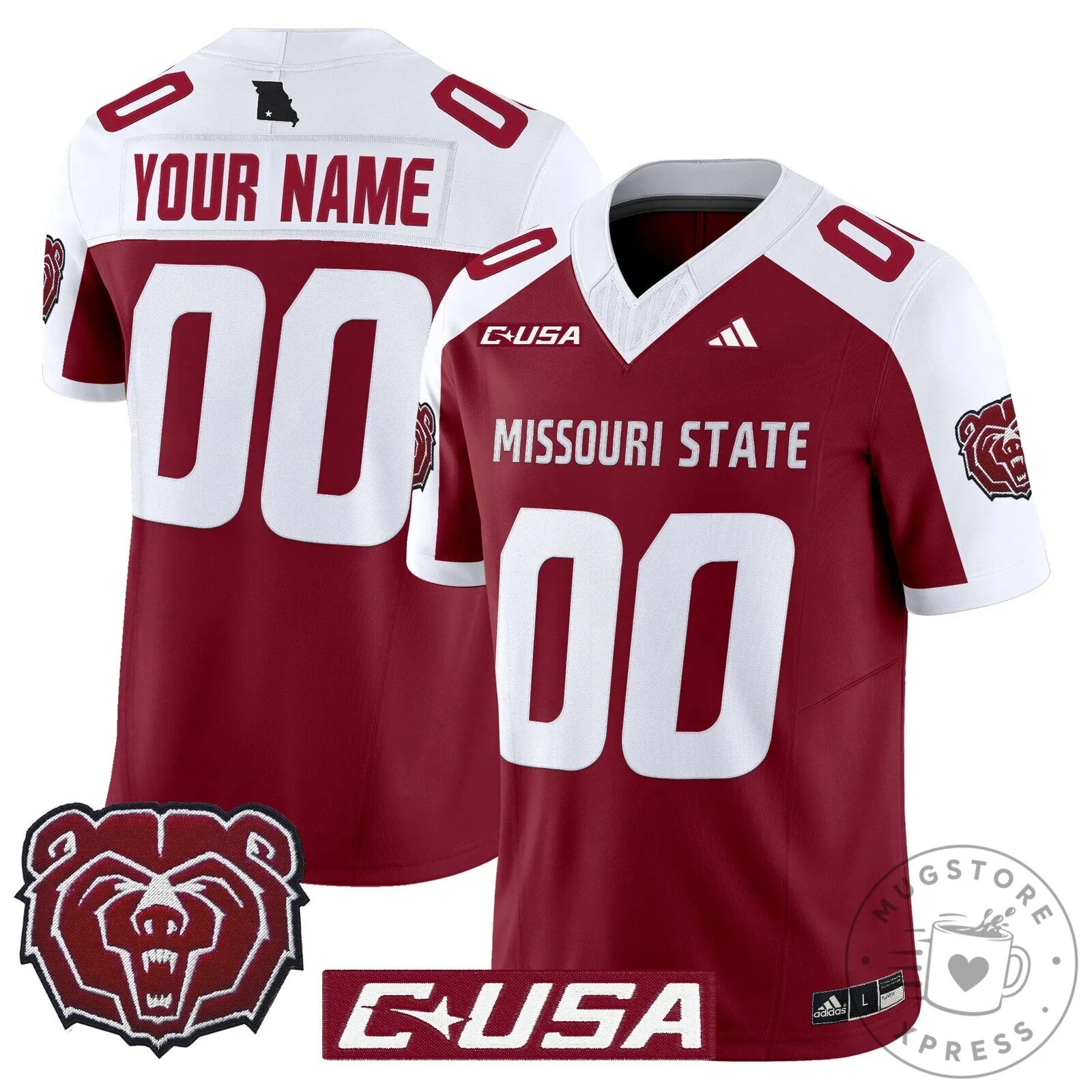 Custom Jersey for Missouri State Bears Football Team 12 Custom Jersey for Missouri State Bears Football Team