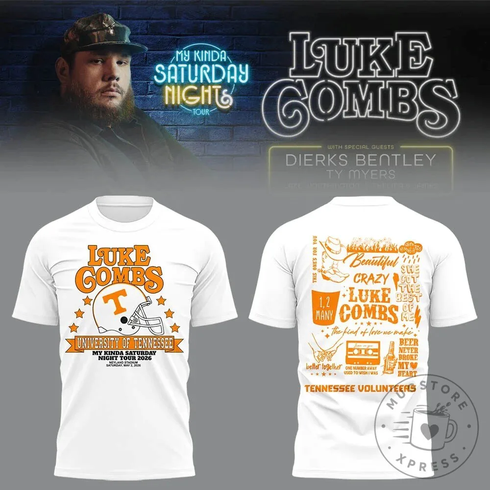 Luke Combs University of Tennessee Neyland Stadium Concert T-Shirt
