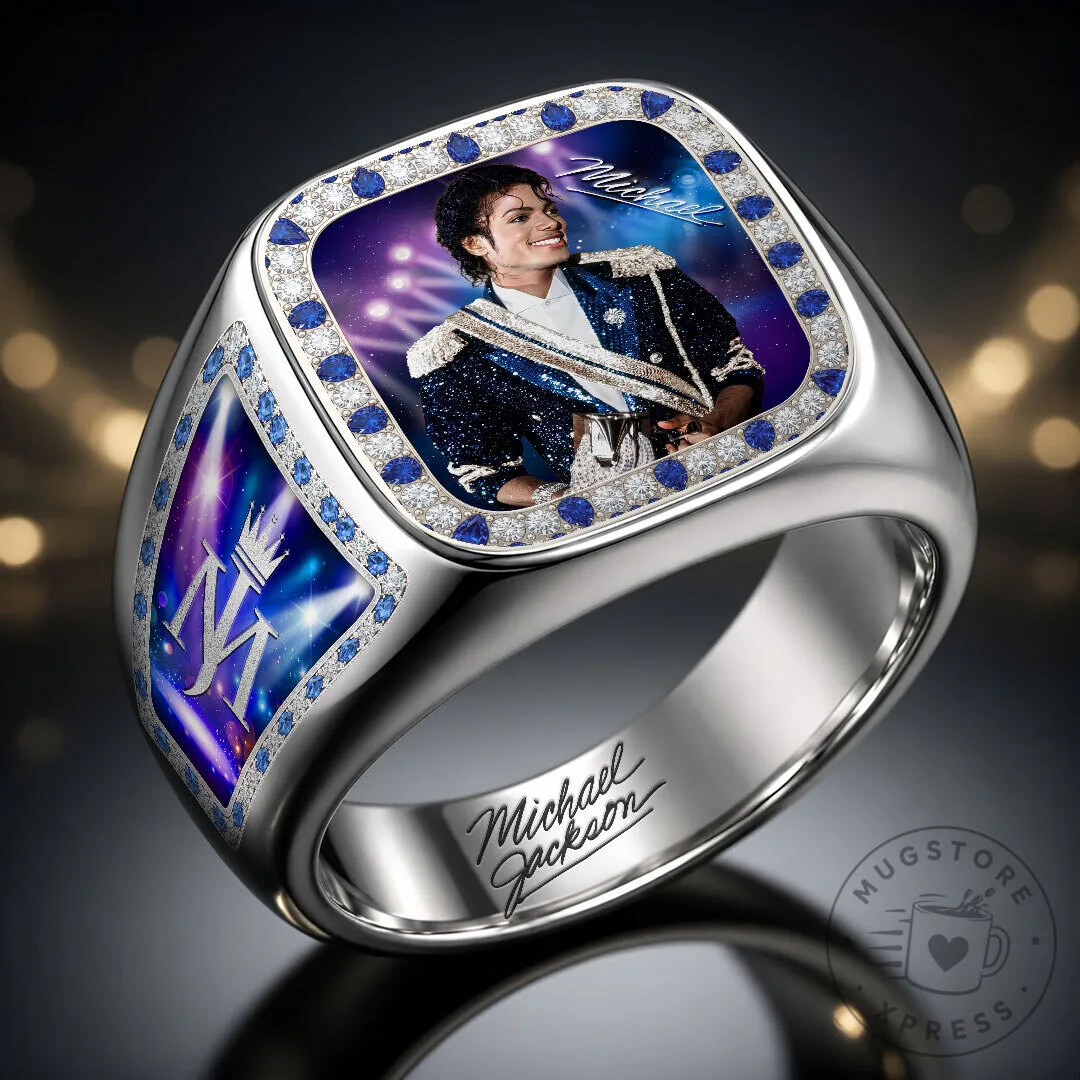 Gold Plated Diamond-Embellished Ring of Michael Jackson, the King of Pop 11 Gold Plated Diamond-Embellished Ring of Michael Jackson, the King of Pop