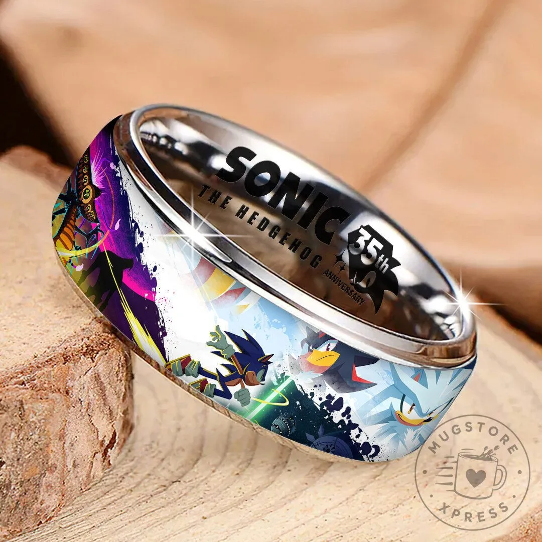 Sonic The Hedgehog 35th Anniversary Custom Alloy Ring 7 Sonic The Hedgehog 35th Anniversary Custom Alloy Ring
