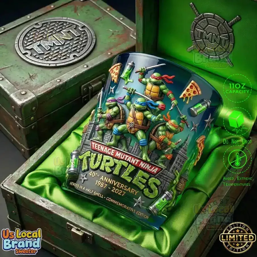 40th Anniversary Whiskey Glass featuring Teenage Mutant Ninja Turtles 7 40th Anniversary Whiskey Glass featuring Teenage Mutant Ninja Turtles