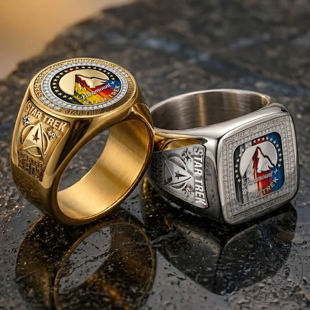 Star Trek 60th Anniversary Paramount Plus Gold and Silver Ring