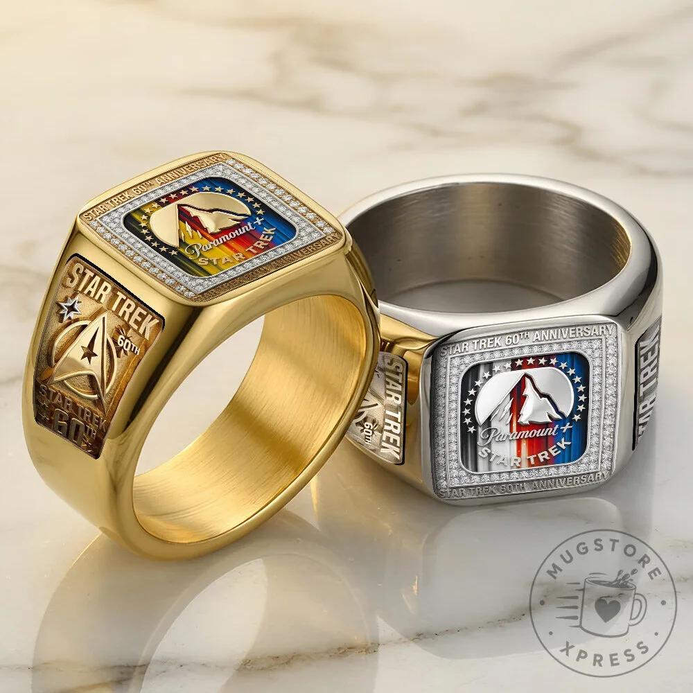 Star Trek 60th Anniversary Paramount Plus Gold and Silver Ring 10 Star Trek 60th Anniversary Paramount Plus Gold and Silver Ring