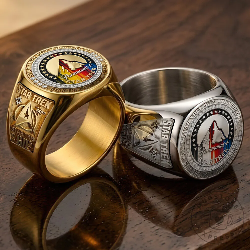 Star Trek 60th Anniversary Paramount Plus Gold and Silver Ring 12 Star Trek 60th Anniversary Paramount Plus Gold and Silver Ring