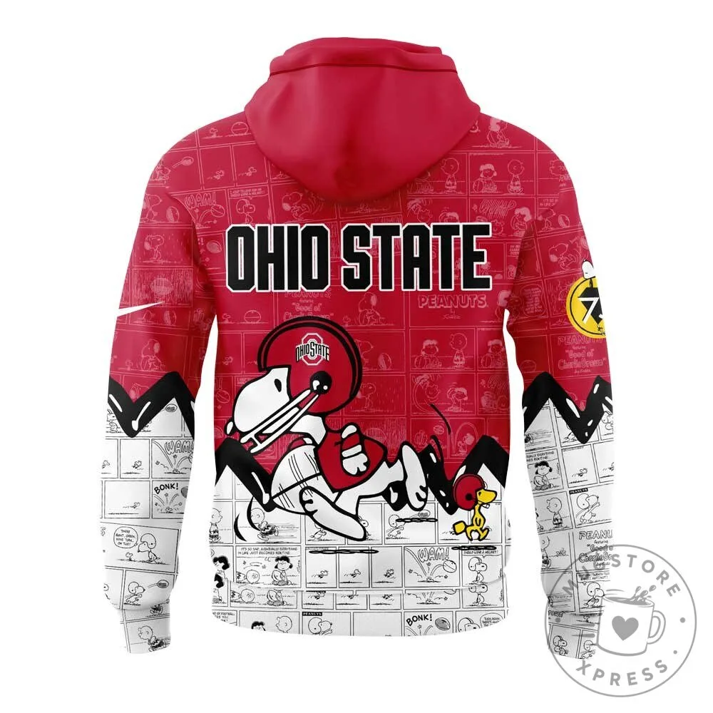 Ohio State Football Peanuts 75th Anniversary Snoopy Hoodie 11 Ohio State Football Peanuts 75th Anniversary Snoopy Hoodie