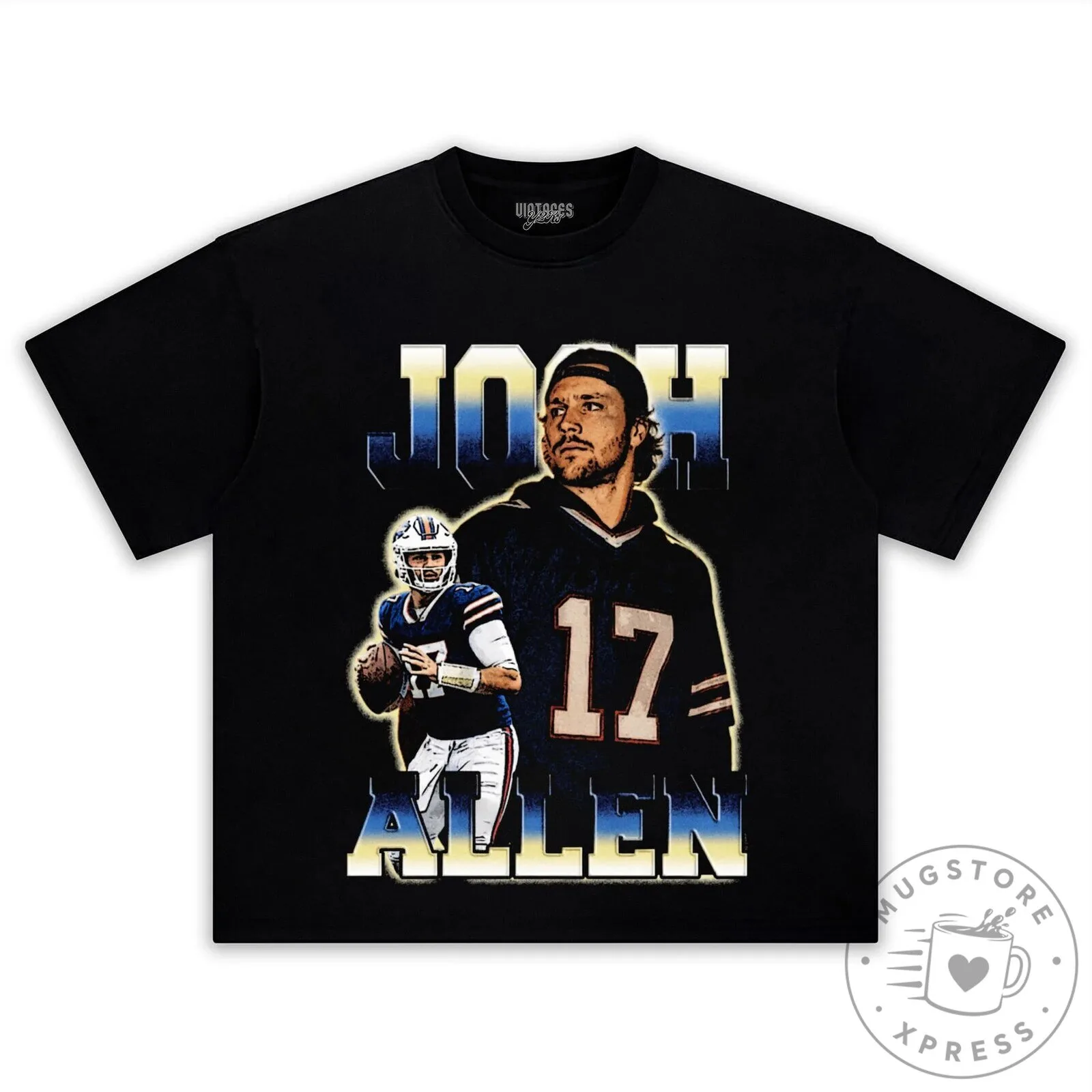 Josh Allen Football Quarterback Graphic Design T-Shirt