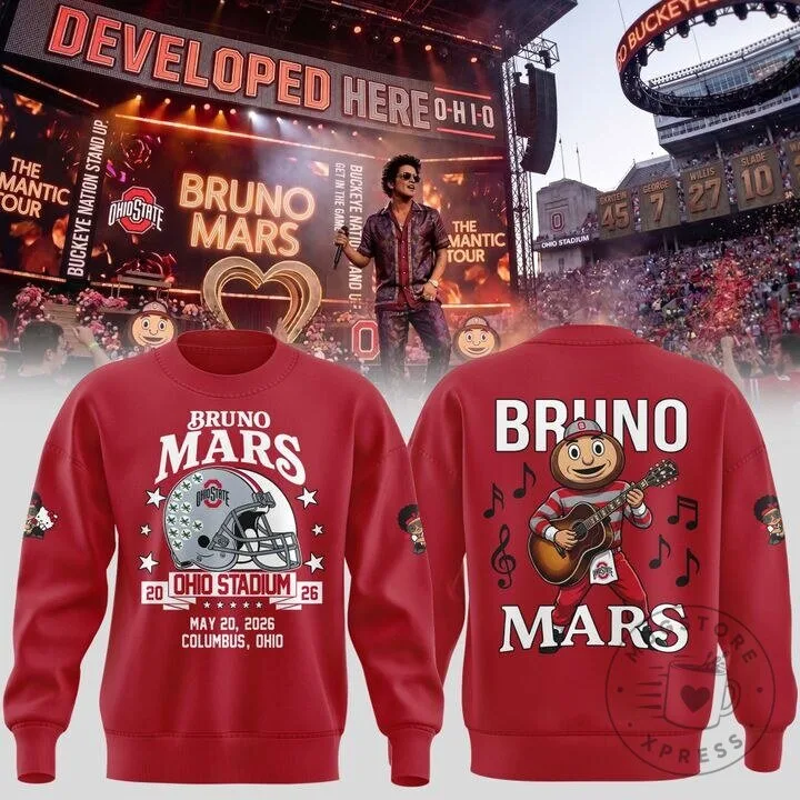 Bruno Mars Ohio State Buckeyes Football Concert May 2026 Sweatshirt