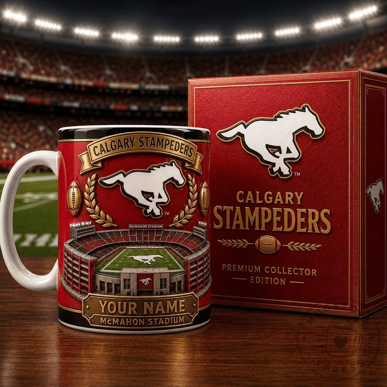 Calgary Stampeders McMahon Stadium Football Team Fan Ceramic Coffee Mug 1 Calgary Stampeders McMahon Stadium Football Team Fan Ceramic Coffee Mug