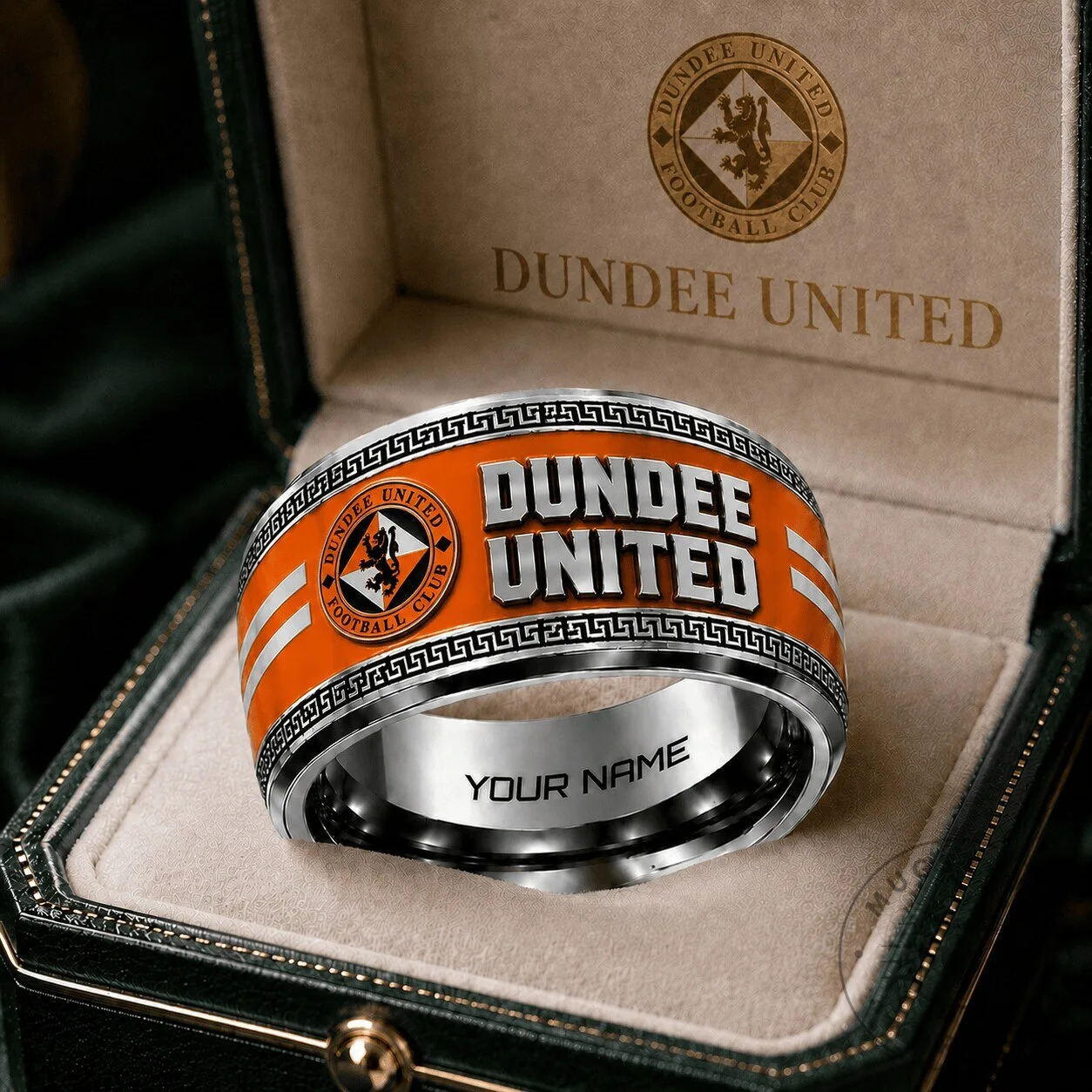 Dundee United Football Club Personalized Silver Ring for Men