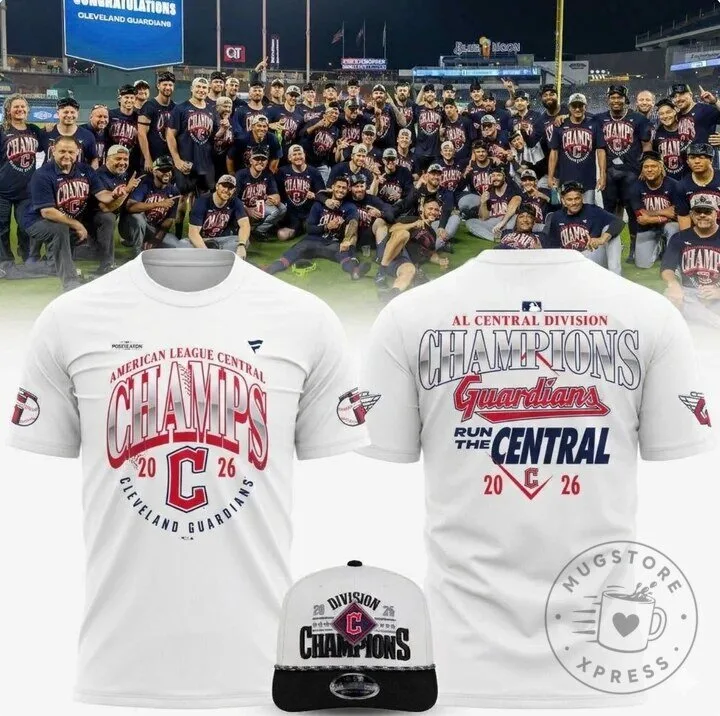 Cleveland Guardians 2026 AL Central Division Champions Adjustable Cap Hat 7 Cleveland Guardians 2026 AL Central Division Champions Adjustable Cap Hat