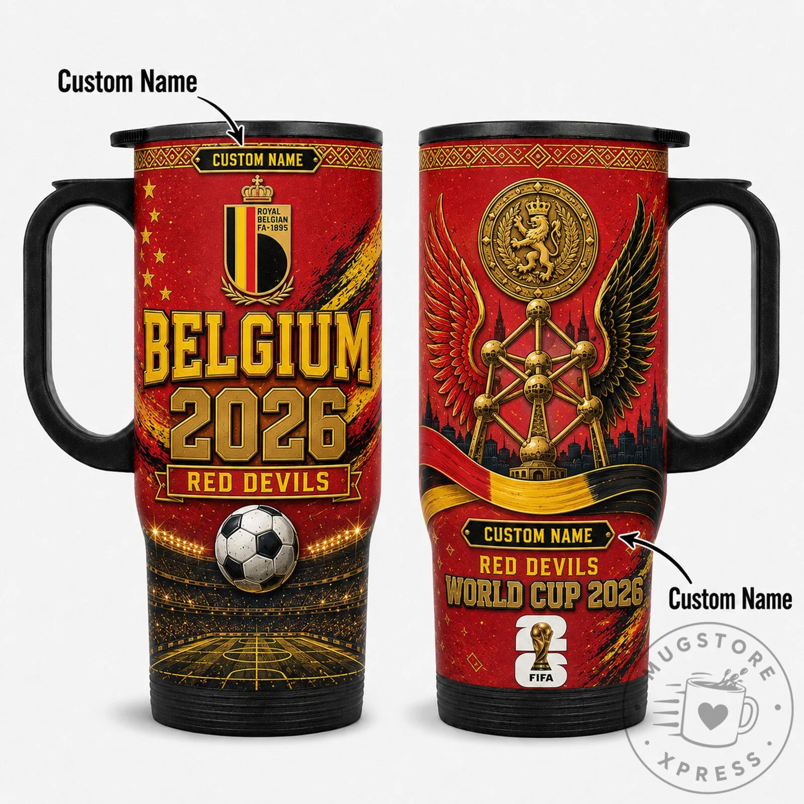 Belgium Red Devils World Cup 2026 Football Team Travel Tumbler