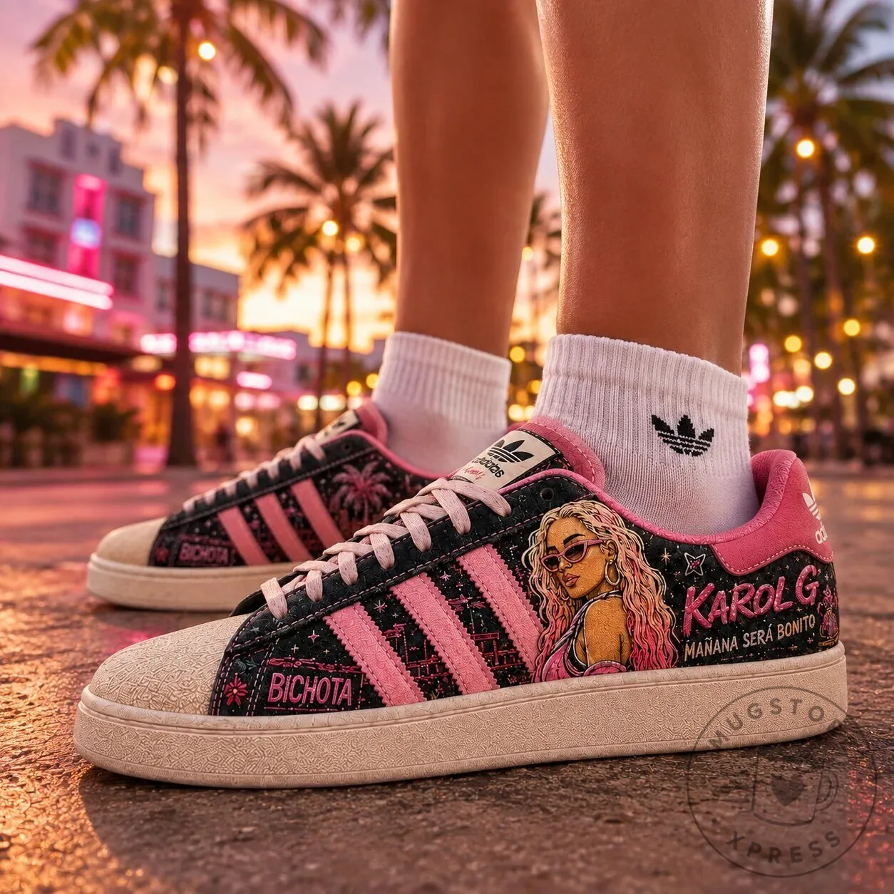 Karol G Mañana Sera Bonito Bichota Adidas Pink Sneakers Shoes 9 Karol G Mañana Sera Bonito Bichota Adidas Pink Sneakers Shoes