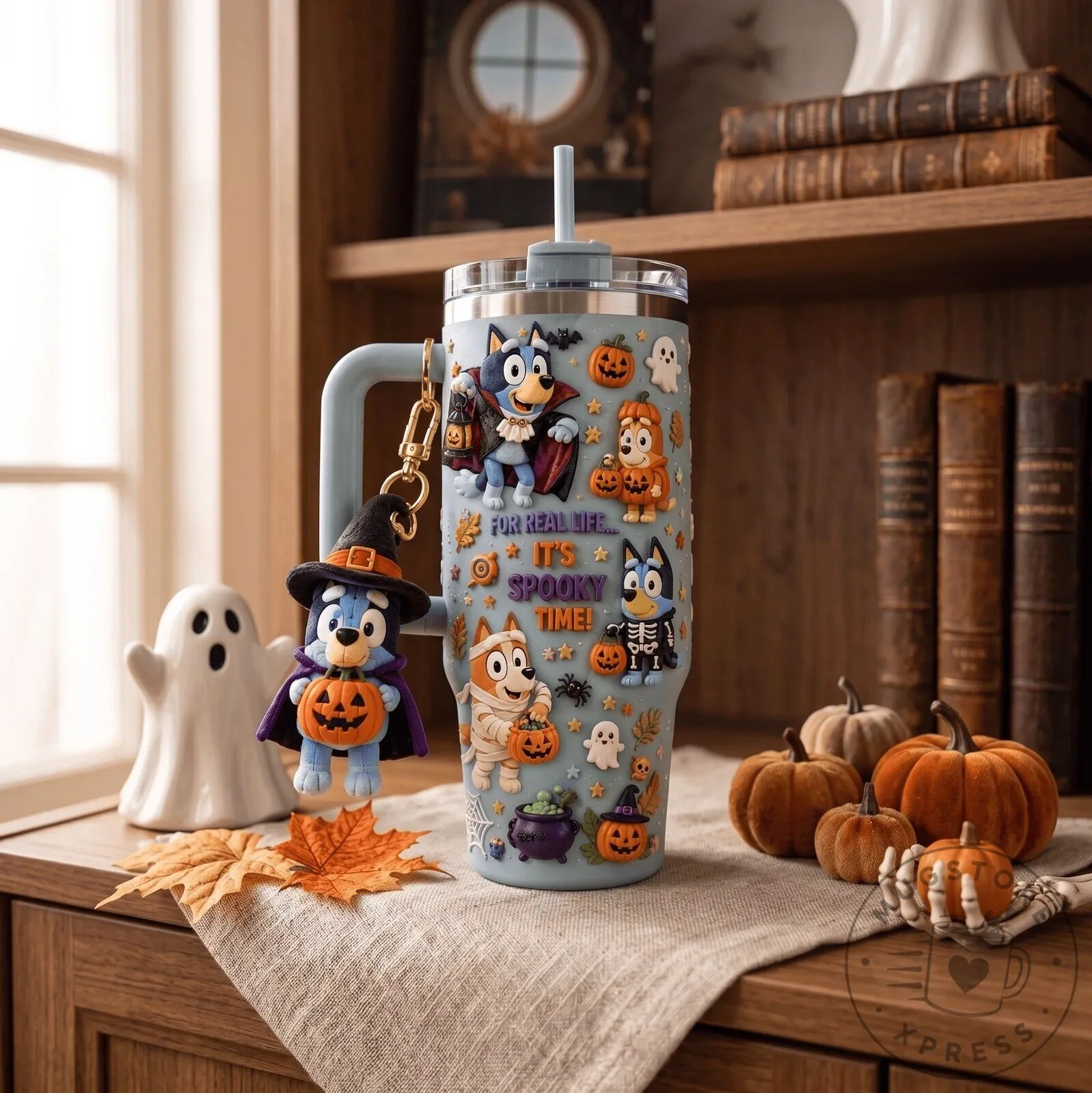 Bluey Halloween Spooky Time 40 Ounce Tumbler with Handle 8 Bluey Halloween Spooky Time 40 Ounce Tumbler with Handle