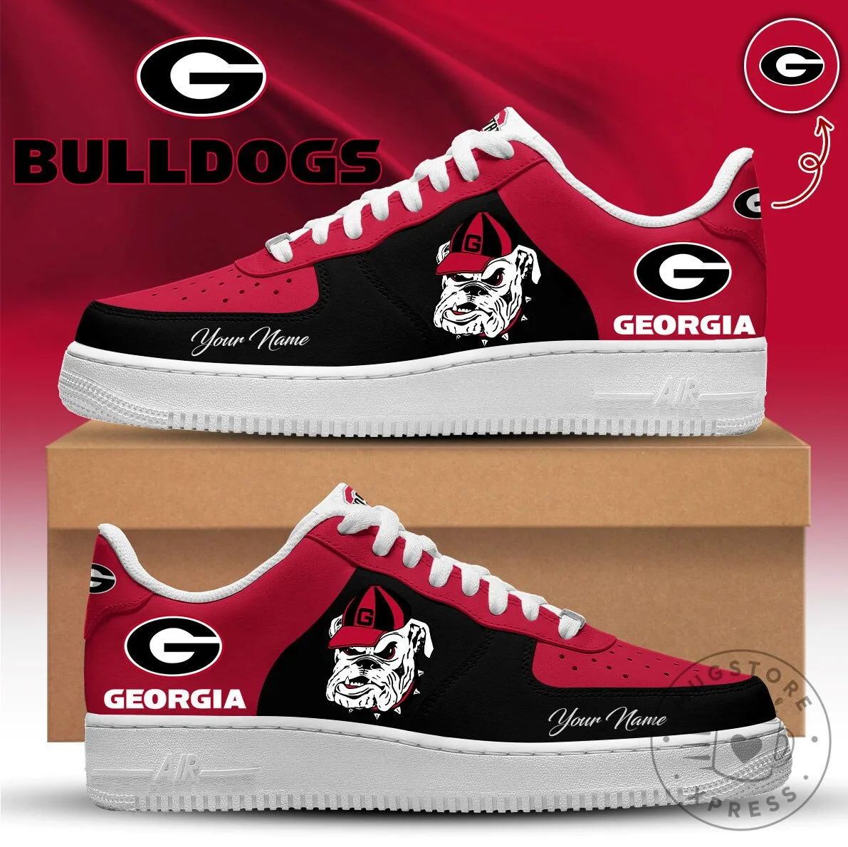 Custom Low-Top Game Day Sneakers x UGA