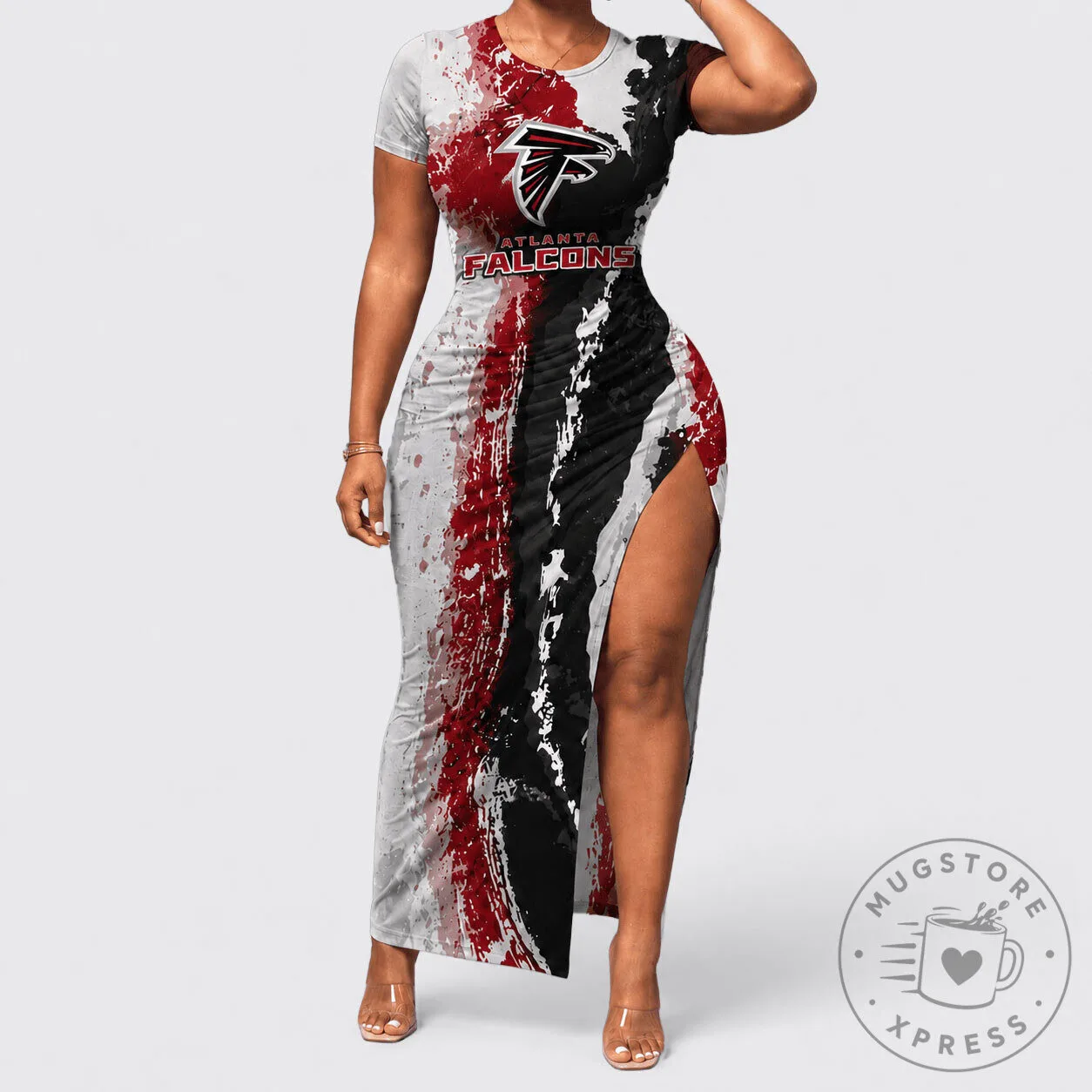 Atlanta Falcons National Football League Paint Splash Women's Bodycon Dress