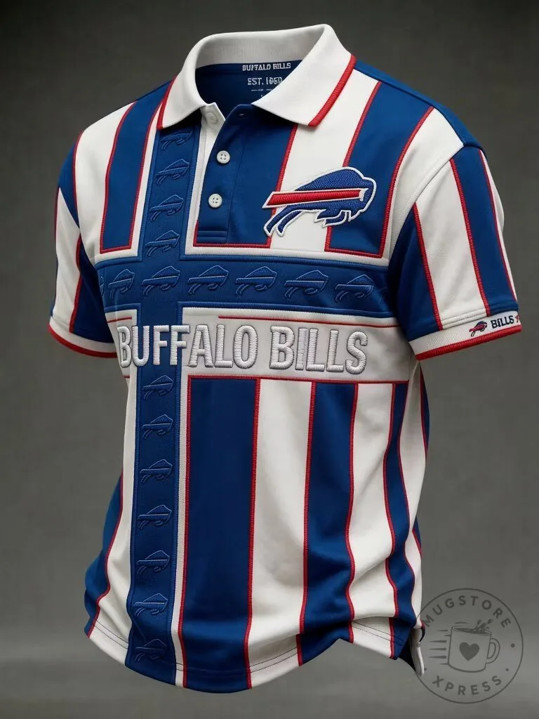 Buffalo Bills Fan Apparel Performance Polo Shirt with Embroidered Logo 43 Buffalo Bills Fan Apparel Performance Polo Shirt with Embroidered Logo