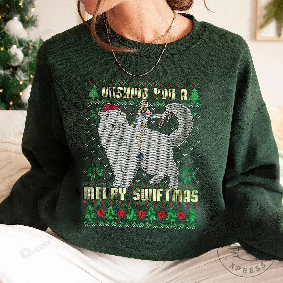 Taylor Swift Hoodie Wishing You A Merry Swiftmas Ugly Christmas Sweatshirt