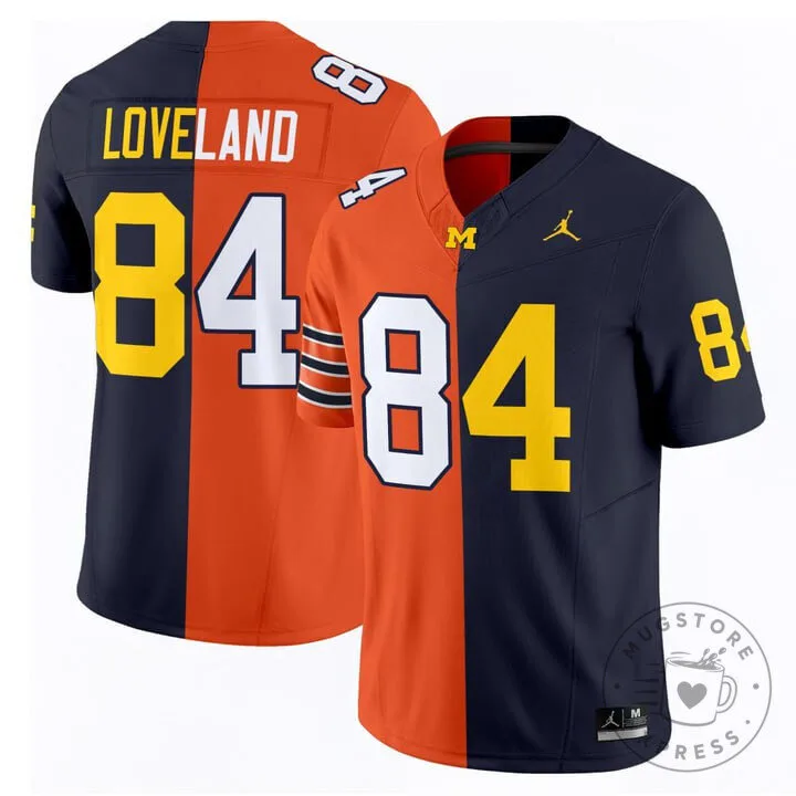 Colston Loveland Michigan Wolverines Split Football Jersey 35 Colston Loveland Michigan Wolverines Split Football Jersey