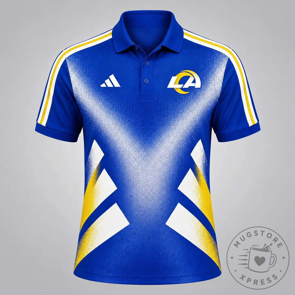 Los Angeles Rams NFL Fan Shirt Geometric Pattern Polo Shirt