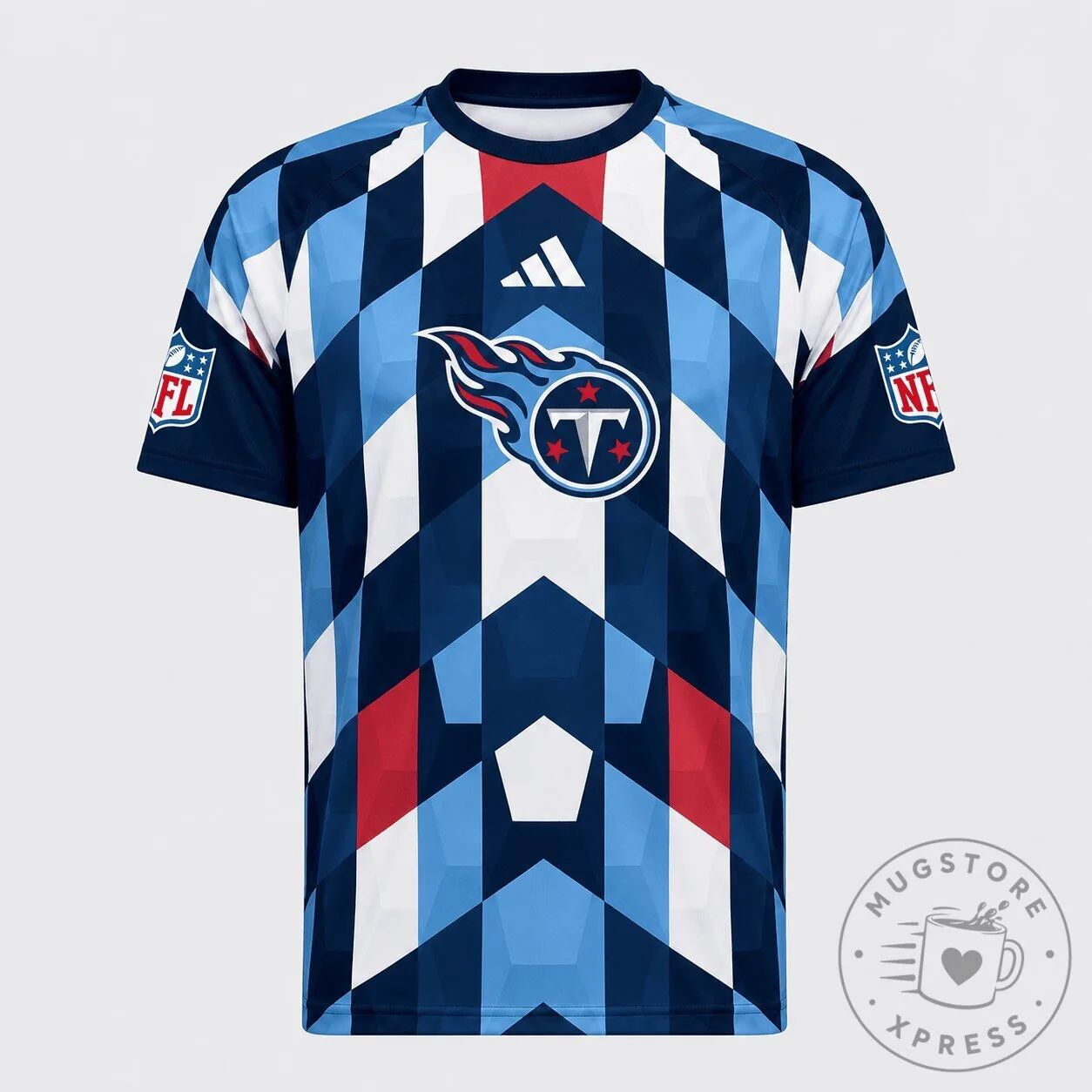 Tennessee Titans NFL Fan Shirt Geometric Performance T-Shirt