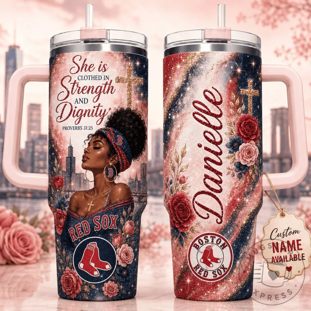 Personalized Stainless Steel Tumbler for Boston Red Sox Baseball Fans 62 Personalized Stainless Steel Tumbler for Boston Red Sox Baseball Fans
