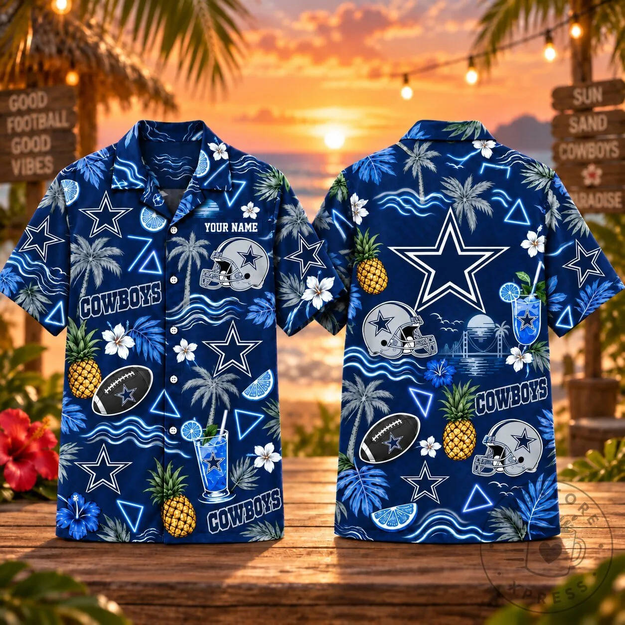 Dallas Cowboys Hawaiian Shirt Personalized Football Team Summer Apparel
