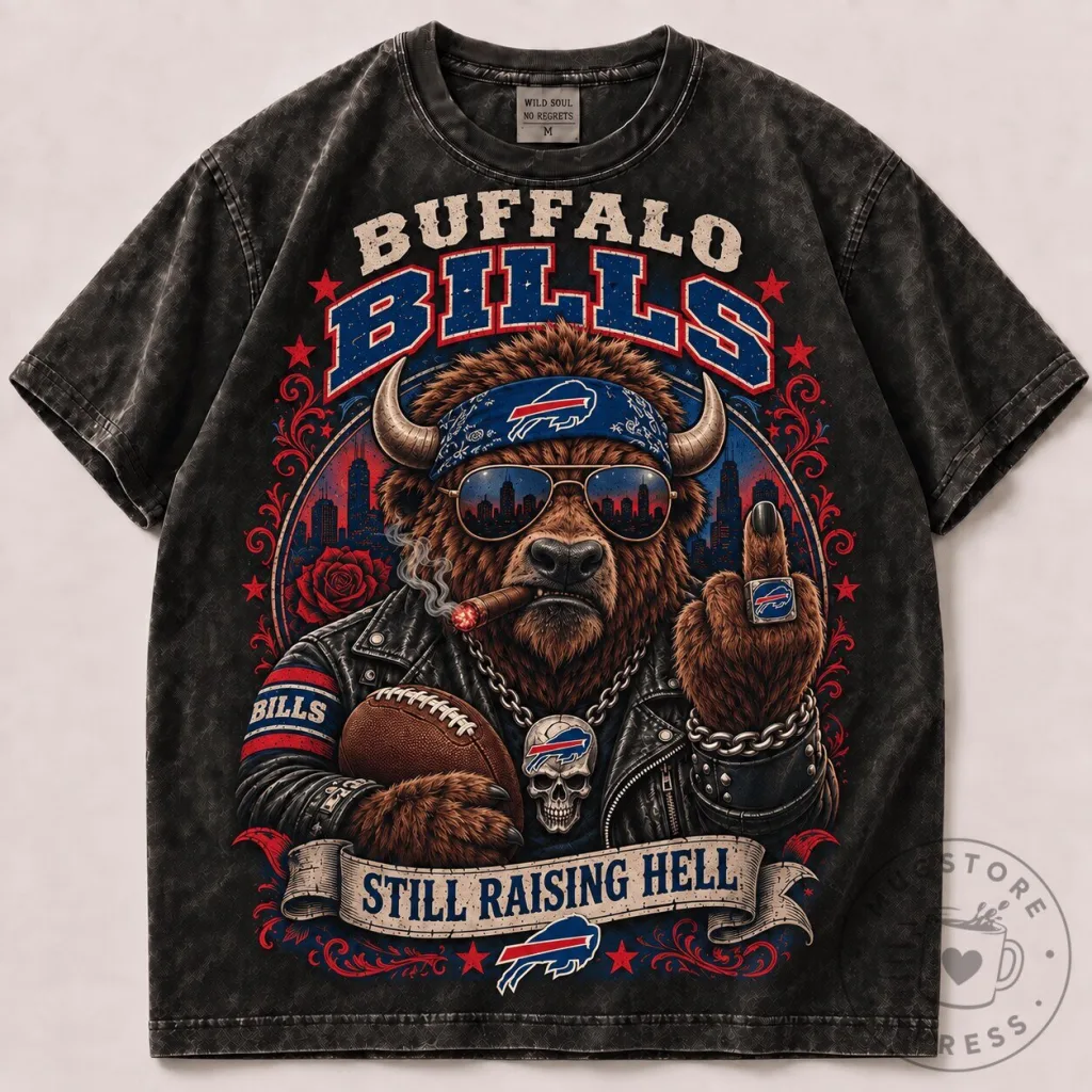 Buffalo Bills Still Raising Hell Football Fan T-Shirt Buffalo Bills Still Raising Hell Football Fan T-Shirt