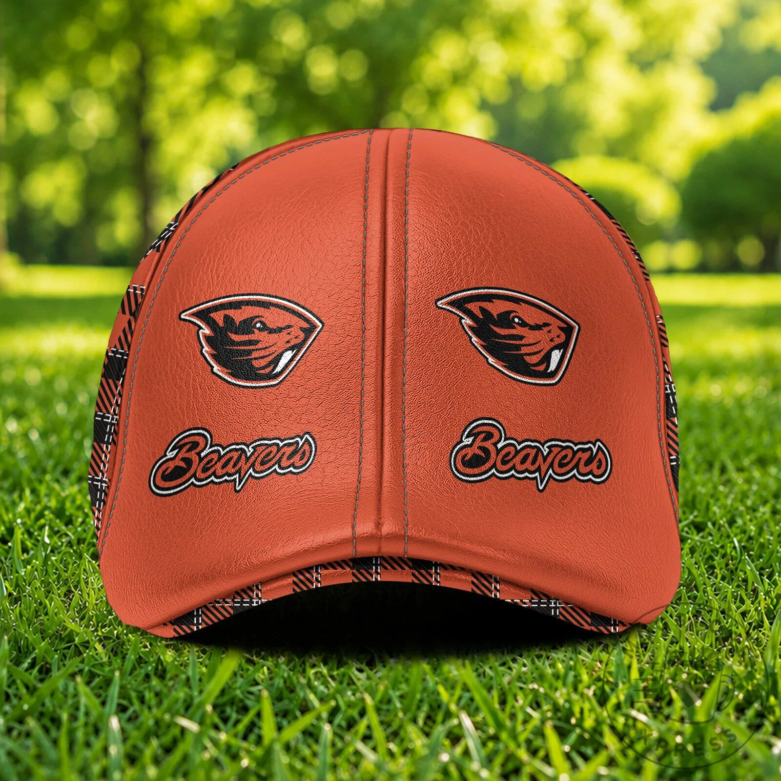 Oregon State Beavers Plaid Custom Name Orange Flat Cap 10 Oregon State Beavers Plaid Custom Name Orange Flat Cap