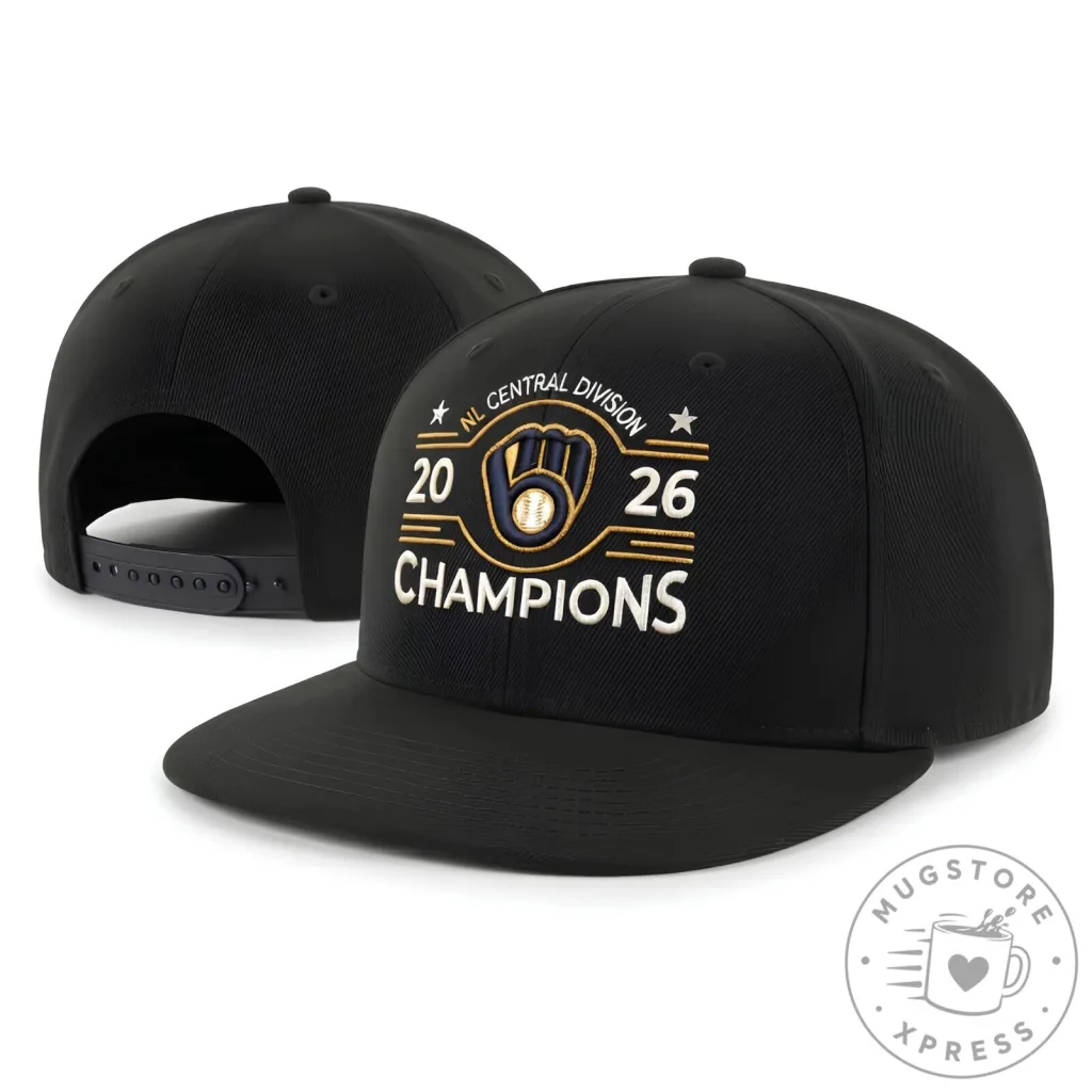 Milwaukee Brewers 2026 National League Central Division Champions Snapback Cap 31 Milwaukee Brewers 2026 National League Central Division Champions Snapback Cap