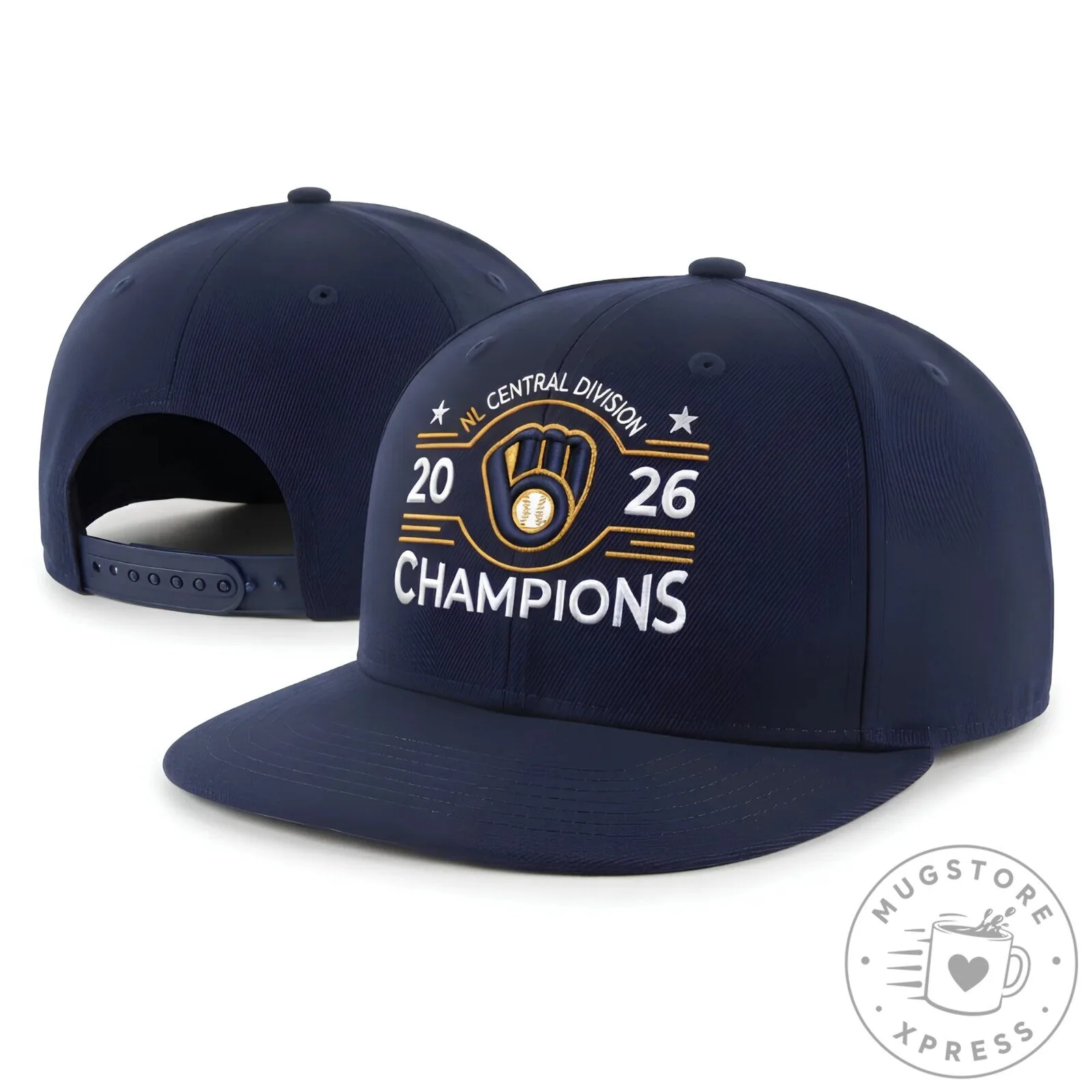 Milwaukee Brewers 2026 National League Central Division Champions Snapback Cap 10 Milwaukee Brewers 2026 National League Central Division Champions Snapback Cap